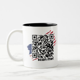 Caneca De Café Em Dois Tons Viral Trump Dance Ymca Qr Code Mug