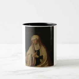 Caneca De Café Em Dois Tons Virgem Maria velada (por Lucas van Leyden)