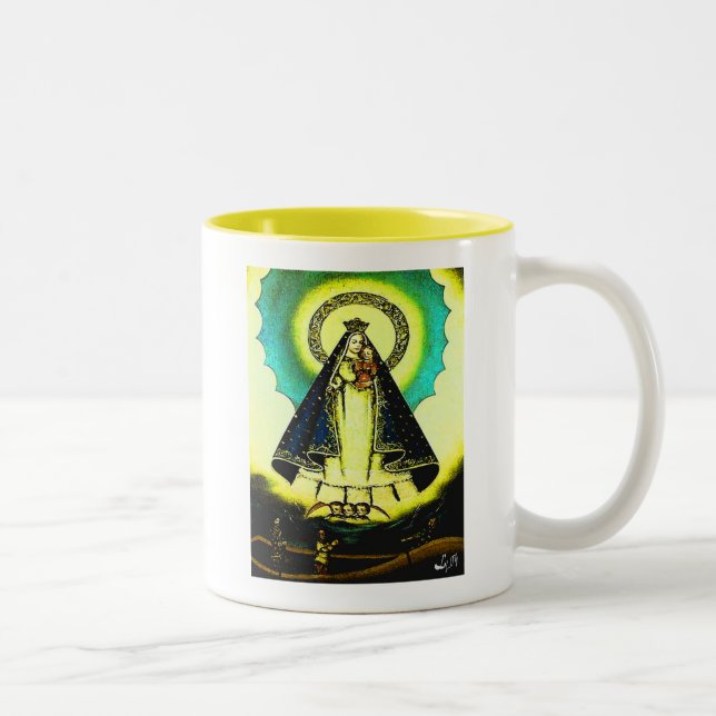 CANECA DE CAFÉ EM DOIS TONS VIRGEN DE LA CARIDAD (Direita)