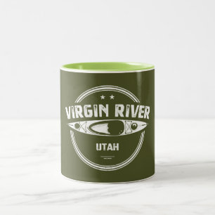 Caneca De Café Em Dois Tons Virgin River Utah Kayaking