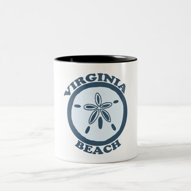 Caneca De Café Em Dois Tons Virginia Beach. (Centro)