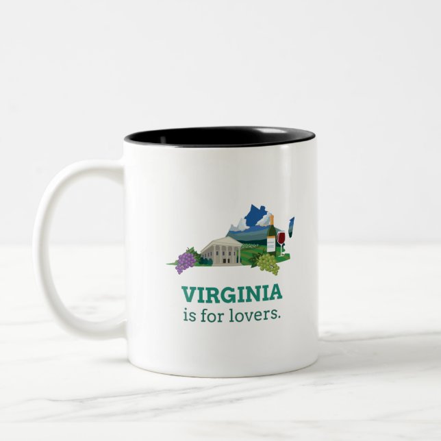 Caneca De Café Em Dois Tons Virginia é para os amantes (Esquerda)