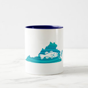 Caneca De Café Em Dois Tons Virginia Wave Fisheries