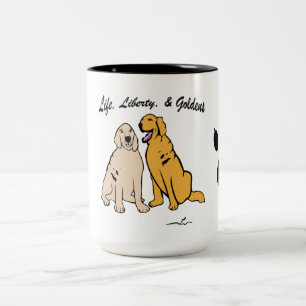 Caneca De Café Em Dois Tons Virginia Wright Life, Liberdade, & Ouros Mug (Copa