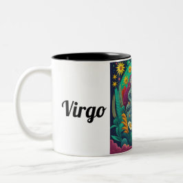 Caneca De Café Em Dois Tons Virgo - Arte Zodiática