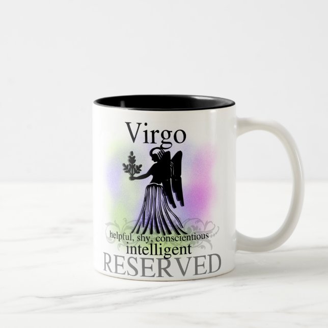 Caneca De Café Em Dois Tons Virgo sobre você (Direita)