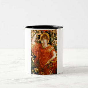 Caneca De Café Em Dois Tons Visão de Fiametta (Mulher de Cabelos Vermelhos) (
