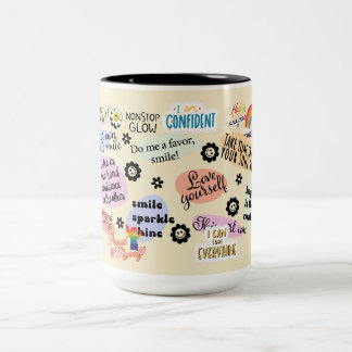 Caneca De Café Em Dois Tons Visão positiva