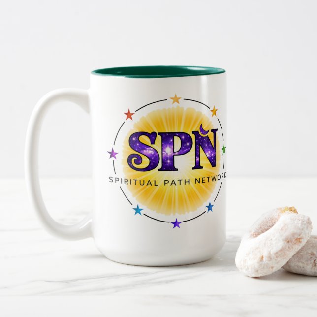 Caneca De Café Em Dois Tons Visão SPN da vida (Com Donut)