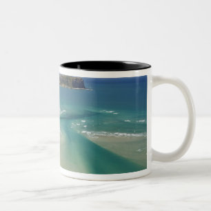 Caneca De Café Em Dois Tons Vista aérea do estuário, Sawyer Bay, Stanley e