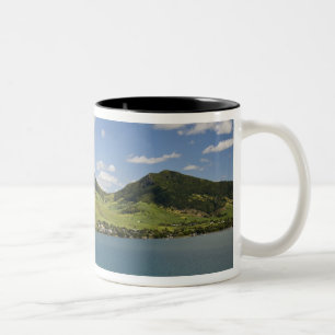 Caneca De Café Em Dois Tons Vista aérea do Lion Mountain, Sudeste