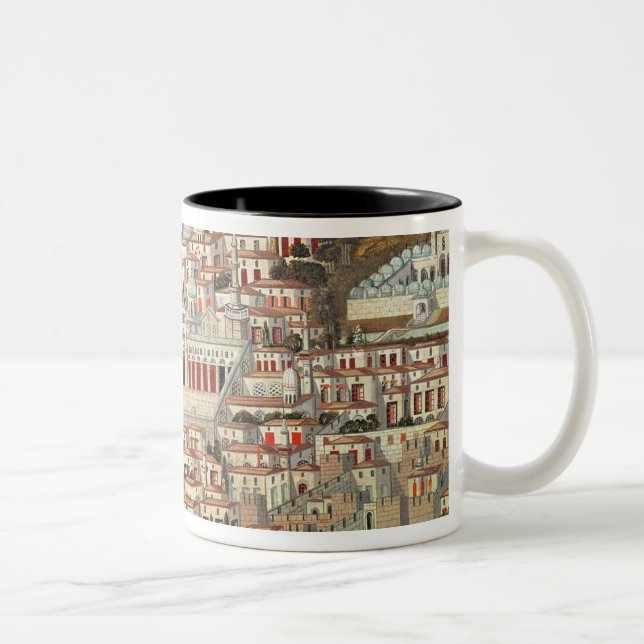 Caneca De Café Em Dois Tons Vista da cidade de Damasco (Direita)