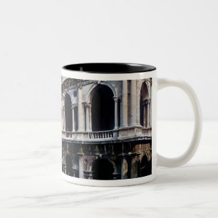 Caneca De Café Em Dois Tons Vista da fachada da basílica Palladiana