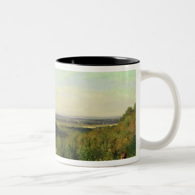 Caneca De Café Em Dois Tons Vista das cume de Suresnes (Direita)