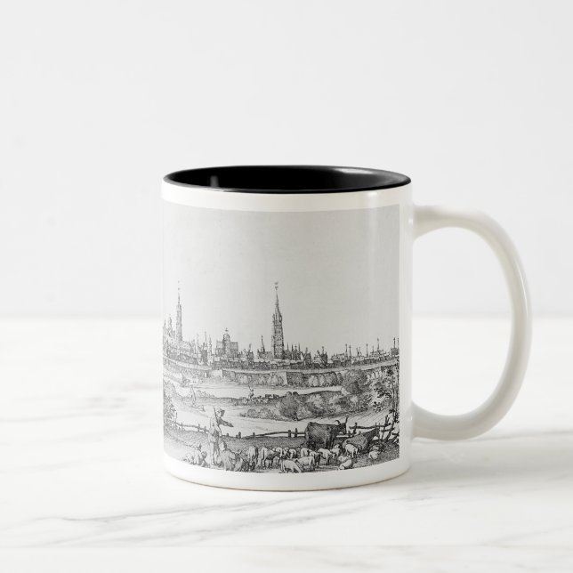 Caneca De Café Em Dois Tons Vista de Bruges (Direita)
