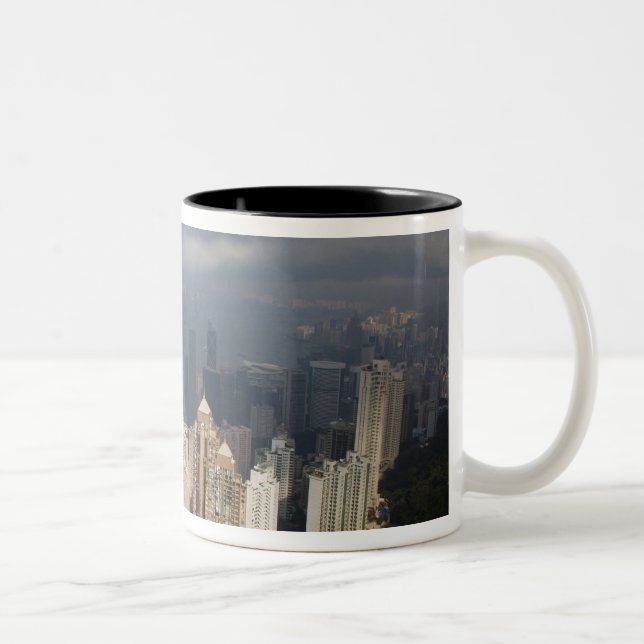 Caneca De Café Em Dois Tons Vista de Hong Kong do Pico (Direita)