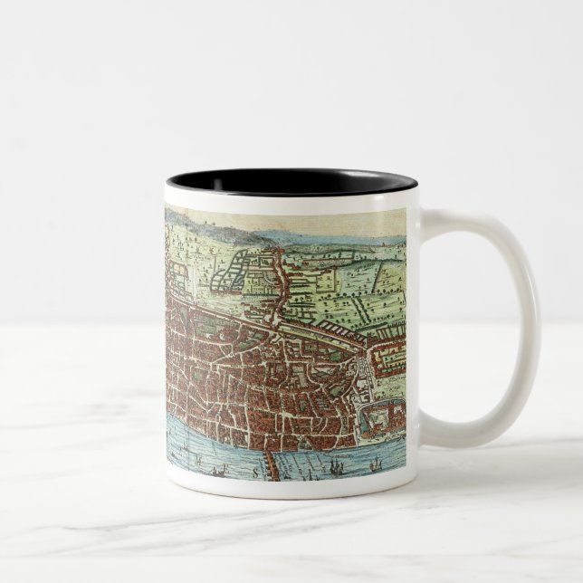 Caneca De Café Em Dois Tons Vista de Londres, c.1560 (Direita)