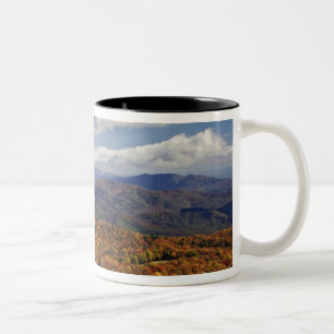 Caneca De Café Em Dois Tons Vista de outono das Montanhas Apalaches do Sul