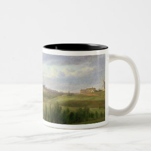 Caneca De Café Em Dois Tons Vista de Paris do montículo Cailles auxiliar,