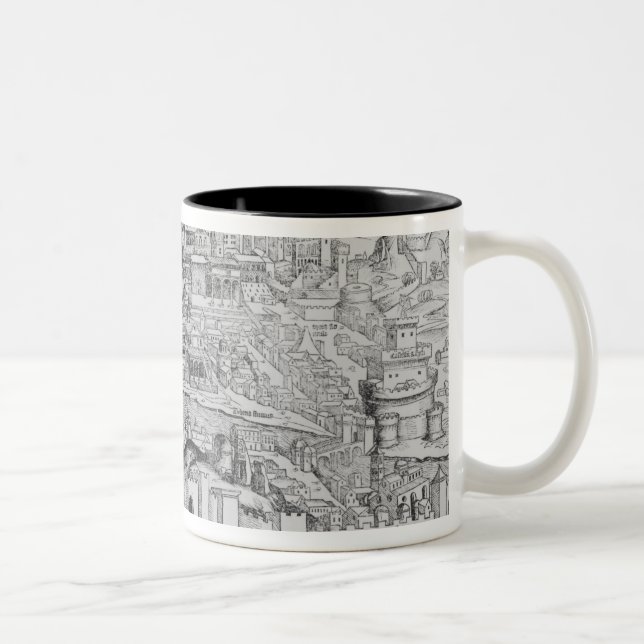 Caneca De Café Em Dois Tons Vista de Roma, 1493 (Direita)