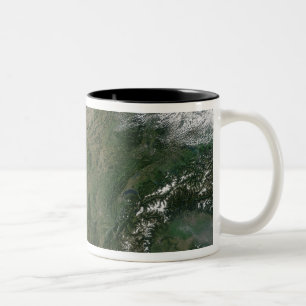 Caneca De Café Em Dois Tons Vista de satélite da França