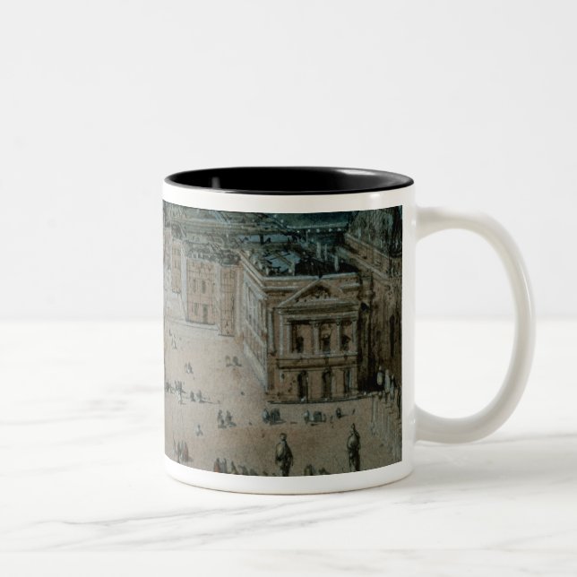 Caneca De Café Em Dois Tons Vista de Versalhes (Direita)