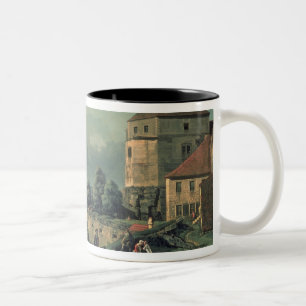 Caneca De Café Em Dois Tons Vista do castelo, 1753-55