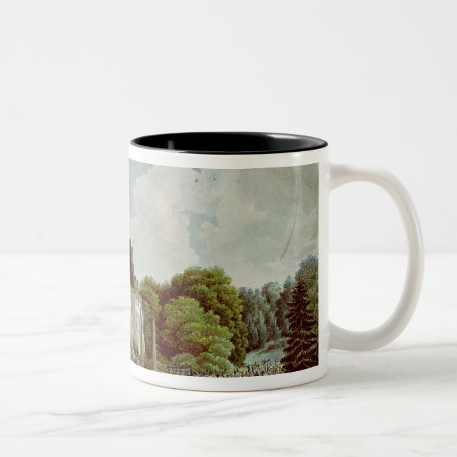 Caneca De Café Em Dois Tons Vista do castelo de la Malmaison (Direita)