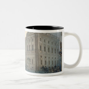 Caneca De Café Em Dois Tons Vista do palácio de Mariinsky no inverno, 1863