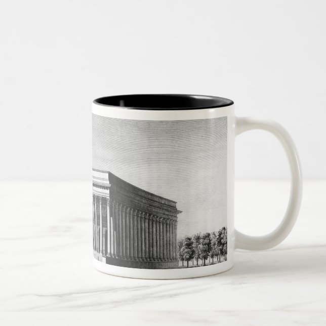 Caneca De Café Em Dois Tons Vista do palácio imperial da bolsa (Direita)