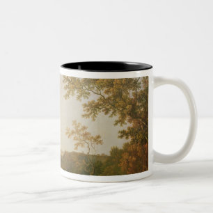 Caneca De Café Em Dois Tons Vista do rio Dee, c.1761