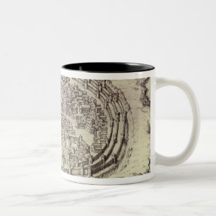 Caneca De Café Em Dois Tons Vista do Rodes, 'do teatro das cidades principais