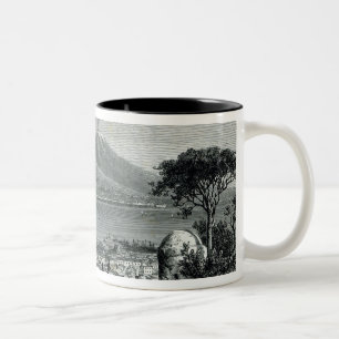 Caneca De Café Em Dois Tons Vista geral de Nápoles