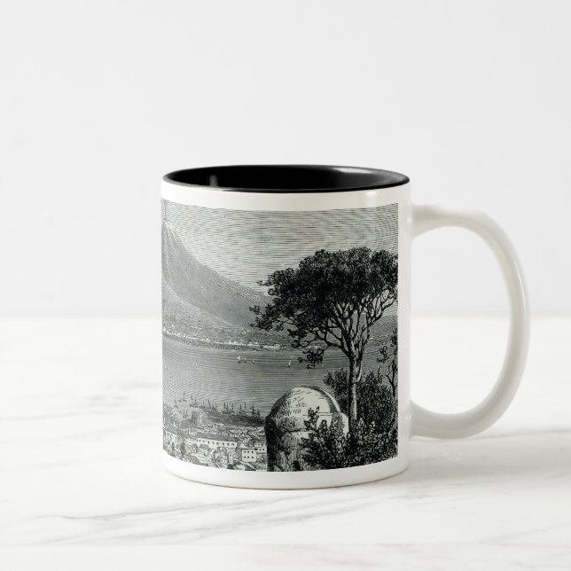 Caneca De Café Em Dois Tons Vista geral de Nápoles (Direita)
