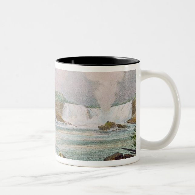 Caneca De Café Em Dois Tons Vista geral de Niagara Falls do lado canadense (Direita)