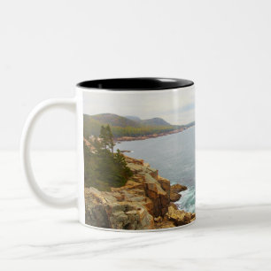 Caneca De Café Em Dois Tons Vista litoral do parque nacional do Acadia
