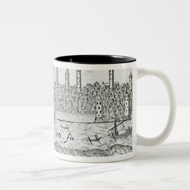 Caneca De Café Em Dois Tons Vista panorâmica de Ferrara (Direita)
