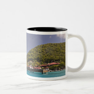 Caneca De Café Em Dois Tons Vista panorâmica do Bitter End Yacht Club Virgin