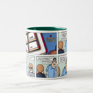 Caneca De Café Em Dois Tons Vitória no mundo liso!