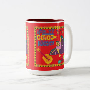 Caneca De Café Em Dois Tons Viva la libertad vermelho brilhante