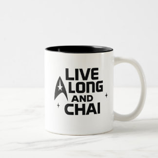 Caneca De Café Em Dois Tons Viva Longo e Chá