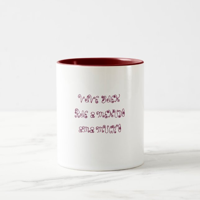 CANECA DE CAFÉ EM DOIS TONS VIVE BIENRIE A MENUDO AMA MUCHO (Centro)