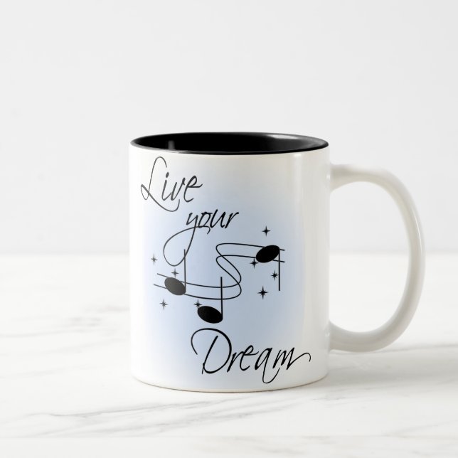 Caneca De Café Em Dois Tons Vive seu sonho (Direita)