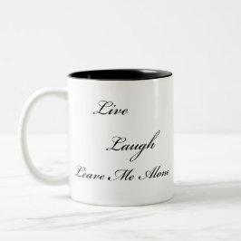 Caneca De Café Em Dois Tons "Vivo, riso, deixe-me" dois sozinhos a caneca