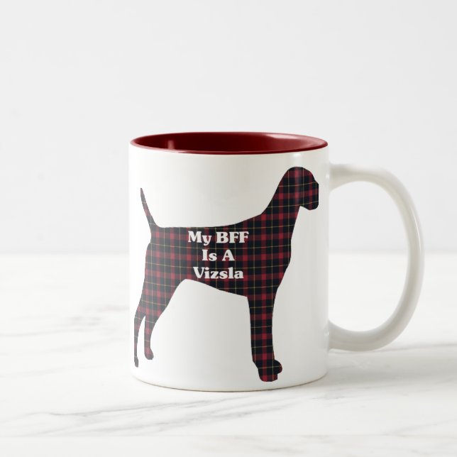 Caneca De Café Em Dois Tons Vizsla BFF Gifts (Direita)