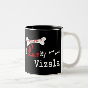 Caneca De Café Em Dois Tons Vizsla (I Love)