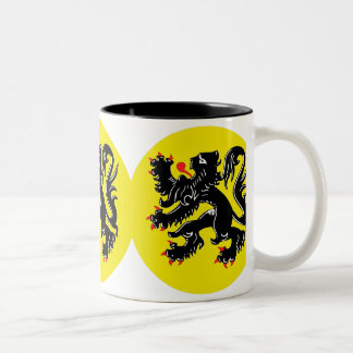 Caneca De Café Em Dois Tons Vlaamse Leeuw van Vlaanderen koffiemok deluxe