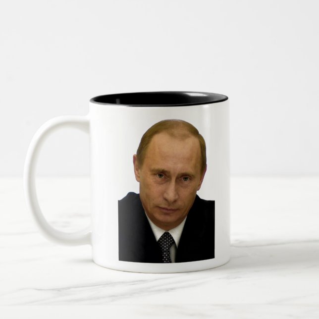 Caneca De Café Em Dois Tons Vladimir Putin (Esquerda)