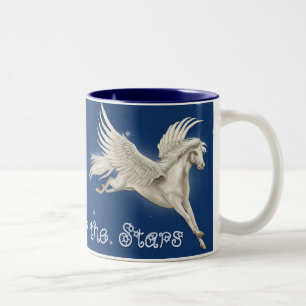Caneca De Café Em Dois Tons Voando Pegasus
