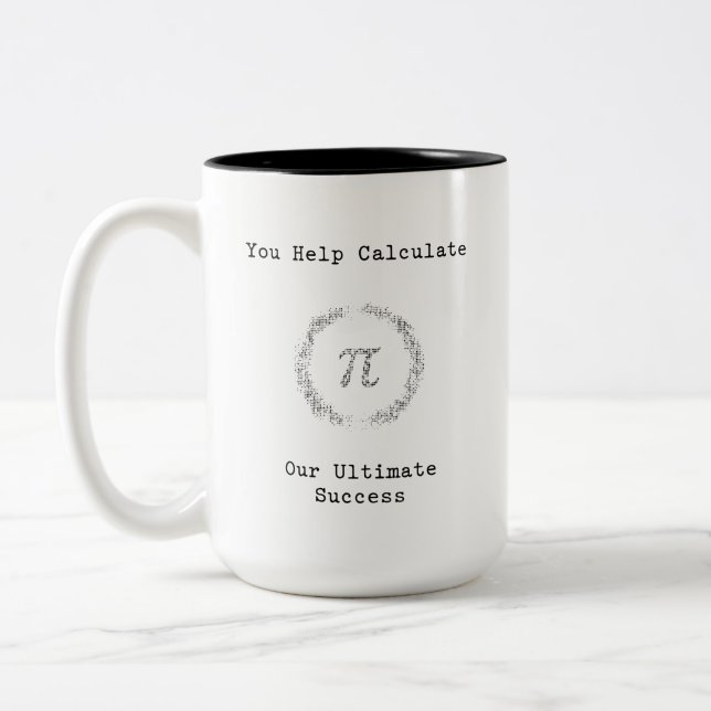 Caneca De Café Em Dois Tons Você Ajuda a Calcular Nosso Sucesso Final (Esquerda)